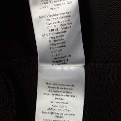 Elisabetta Franchi Black Lace and Knit Pleated Cardigan M