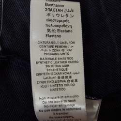 Pre Owned Elisabetta Franchi Blue Corduroy High-Low Flared Dress M