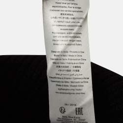 Pre Owned Elisabetta Franchi Black Rib Knit Double Breasted Sweater Dress S