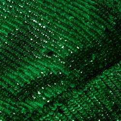 Pre Owned Elisabetta Franchi Green Sequin Crepe Midi Dress L