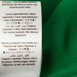 Pre Owned Elisabetta Franchi Green Sequin Crepe Midi Dress L