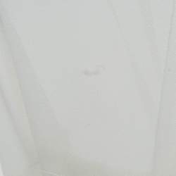 Pre Owned Elisabetta Franchi White/Orange Chiffon Detachable Mini Dress M