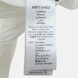 Pre Owned Elisabetta Franchi White/Orange Chiffon Detachable Mini Dress M