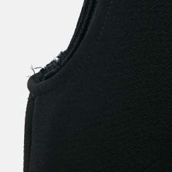 Pre Owned Elisabetta Franchi Black Crepe Passepartout Mini Dress M