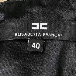 Pre Owned Elisabetta Franchi Brown Jersey Lace Trim Corset Sleeveless Mini Dress M