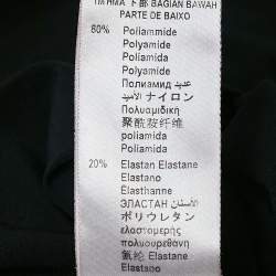 Pre Owned Elisabetta Franchi Black Crepe Shoulder Detail V-Neck Bodysuit M