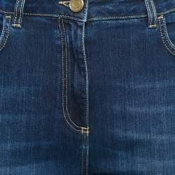 Pre Owned Elisabetta Franchi Blue Denim High Rise Jeans L Waist 31"