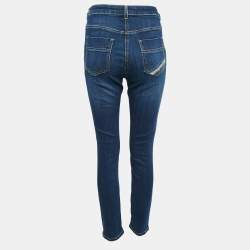 Pre Owned Elisabetta Franchi Blue Denim High Rise Jeans L Waist 31"