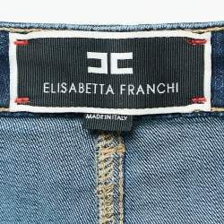 Pre Owned Elisabetta Franchi Blue Denim High Rise Jeans L Waist 31"