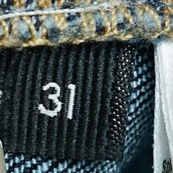 Pre Owned Elisabetta Franchi Blue Denim High Rise Jeans L Waist 31"