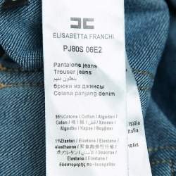 Pre Owned Elisabetta Franchi Blue Denim High Rise Jeans L Waist 31"
