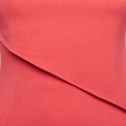 Pre Owned Elisabetta Franchi Red Crepe Sleeveless Mini Dress S