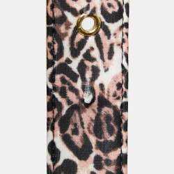 Pre Owned Elisabetta Franchi Brown Leopard Print Off-Shoulder Belted Midi Dress L