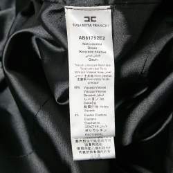 Pre Owned Elisabetta Franchi Black Crepe Double Breasted Vest Dress M