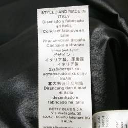 Pre Owned Elisabetta Franchi Black Crepe Double Breasted Vest Dress M