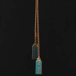 Pre Owned Elisabetta Franchi Black Cotton Round Neck Chain T-Shirt S