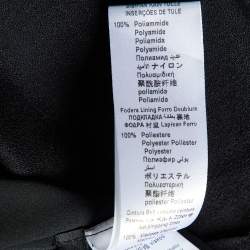 Pre Owned Elisabetta Franchi Black Coated Crepe Belted Midi Dress M