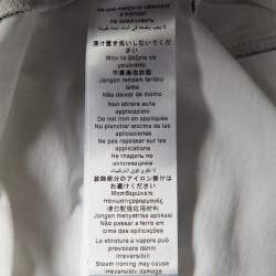 Pre Owned Elisabetta Franchi White Printed Cotton Crew Neck T-Shirt L