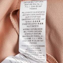 Pre Owned Elisabetta Franchi Beige Crepe Sleeveless Maxi Dress M