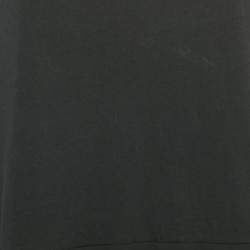 Pre Owned Elisabetta Franchi Black Chiffon and Jersey Lace-Up Detail Top S