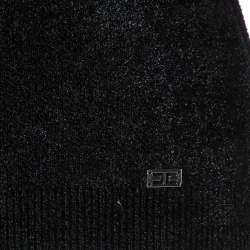 Elisabetta Franchi Black Knit Round Neck Sweater M