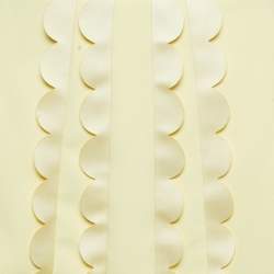 Elisabetta Franchi Yellow Crepe Scallop Detail Mini Skirt M