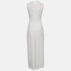 Elisabetta Franchi White Crepe Sleeveless Jumpsuit S
