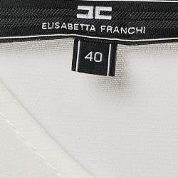 Elisabetta Franchi White Crepe Sleeveless Jumpsuit S