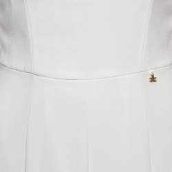 Elisabetta Franchi White Crepe Sleeveless Jumpsuit S