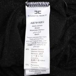 Elisabetta Franchi Black Lurex Knit Dress L