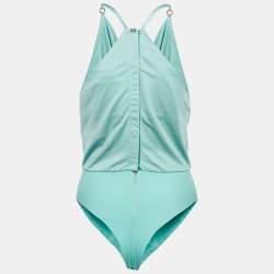 Elisabetta Franchi Green Jersey Bodysuit S