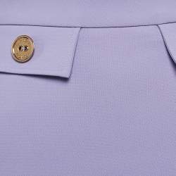 Elisabetta Franchi Purple Georgette Flounce Mini Skirt S