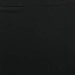 Pre Owned Elisabetta Franchi Black Organza Ruffled Crepe Mini Skirt S