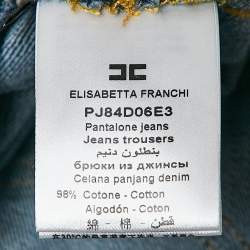 Elisabetta Franchi Blue Denim High-Rise Skinny Jeans S Waist 27"