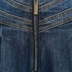 Elisabetta Franchi Blue Denim High-Rise Skinny Jeans S Waist 27"