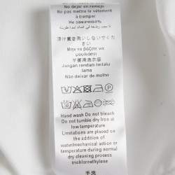 Pre Owned Elisabetta Franchi White Poplin Sash Belt Double Breasted Blouse S