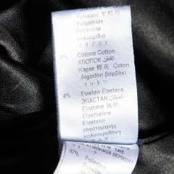 Pre Owned Elisabetta Franchi Black Jersey Waist Chain Detail Mini Skirt L