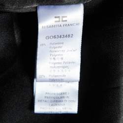 Pre Owned Elisabetta Franchi Black Jersey Waist Chain Detail Mini Skirt L