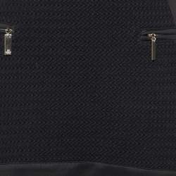 Pre Owned Elisabetta Franchi Black Jersey Waist Chain Detail Mini Skirt L