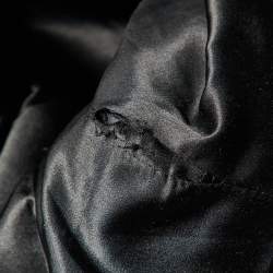 Pre Owned Elisabetta Franchi Black Lace Chain Detail Crop Jacket M