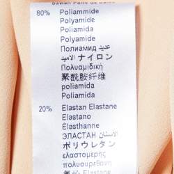 Elisabetta Franchi Peach Orange Georgette Bodysuit S