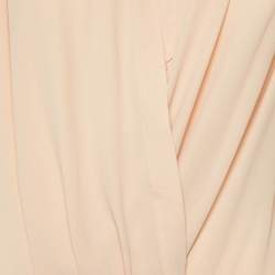 Elisabetta Franchi Peach Orange Georgette Bodysuit S