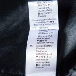 Pre Owned Elisabetta Franchi Black Crepe Logo Piping Detail Pants Suit M