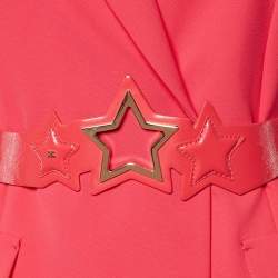 Elisabetta Franchi Fuchsia Pink Georgette Belted Pants Suit M