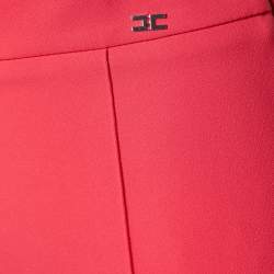 Elisabetta Franchi Fuchsia Pink Georgette Belted Pants Suit M