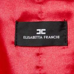 Elisabetta Franchi Fuchsia Pink Georgette Belted Pants Suit M
