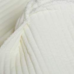 Pre Owned Elisabetta Franchi White Patterned Stretch Crepe Mini Dress M