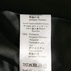 Pre Owned Elisabetta Franchi Black Organza Trim Crepe Ruffled Mini Skirt S