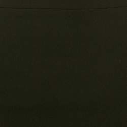 Pre Owned Elisabetta Franchi Black Organza Trim Crepe Ruffled Mini Skirt S