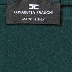 Elisabetta Franchi Green Bodysuit & Lurex Trousers Set L